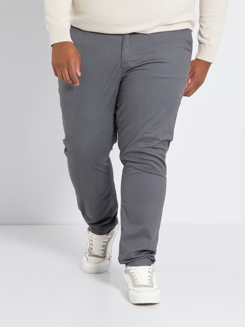 Chino slim - L32 Gris fer - Kiabi