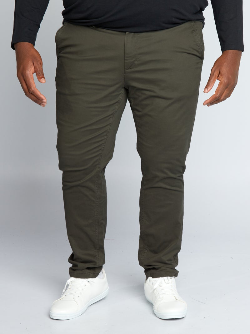 Chino slim - L32 Kaki - Kiabi