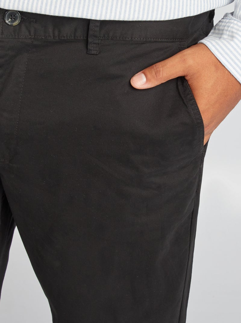Chino slim - L32 Noir - Kiabi