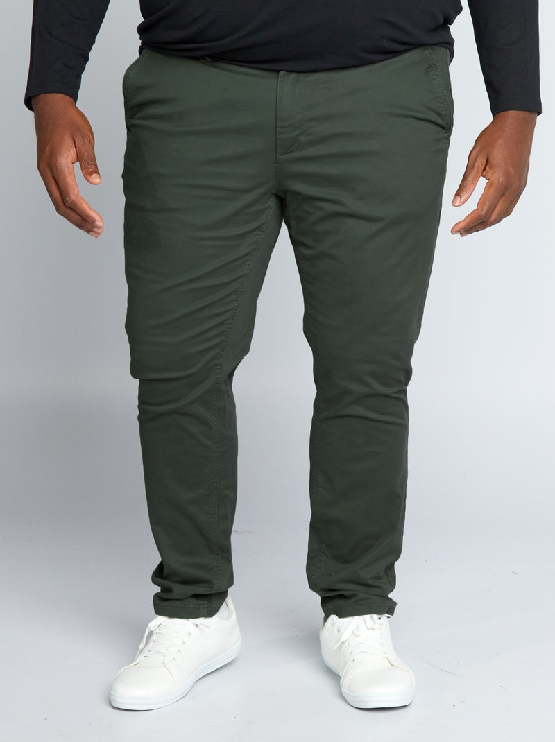 Chino slim - L32 Vert foncé - Kiabi