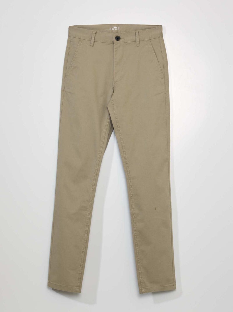 Chino slim - L34 Beige - Kiabi