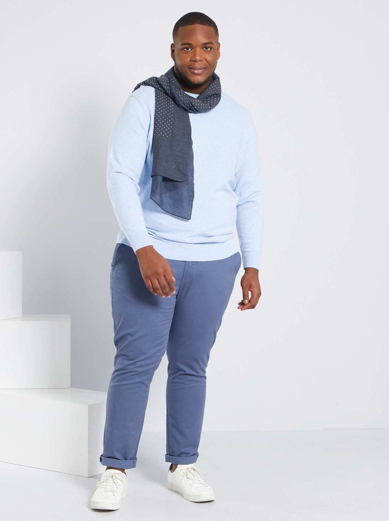 Chino slim - L34 bleu gris - Kiabi