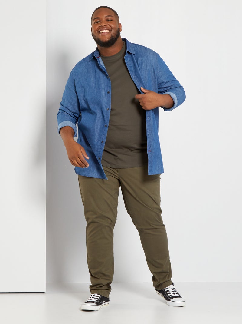 Chino slim - L34 kaki - Kiabi