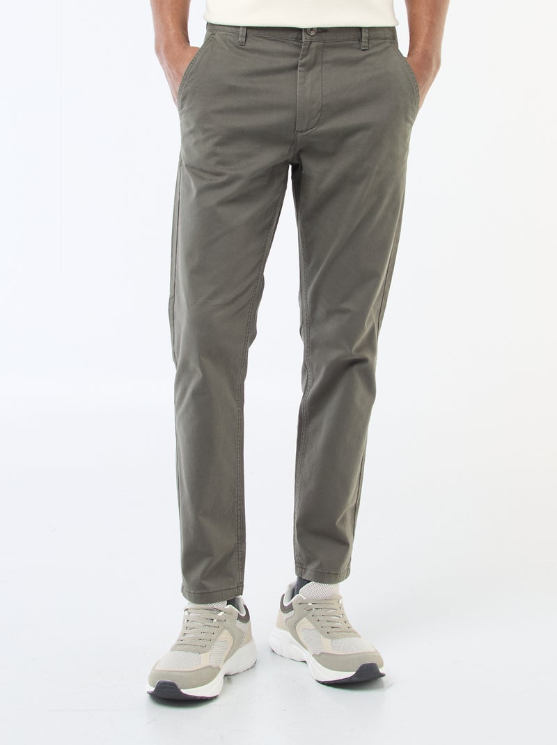 Chino slim - L34 Kaki - Kiabi