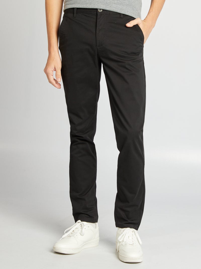 Chino slim - L34 noir - Kiabi