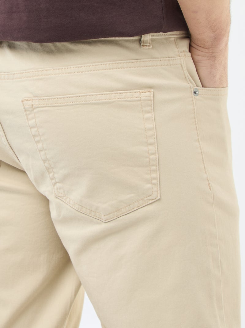 Chino slim 5 poches - L32 Beige - Kiabi