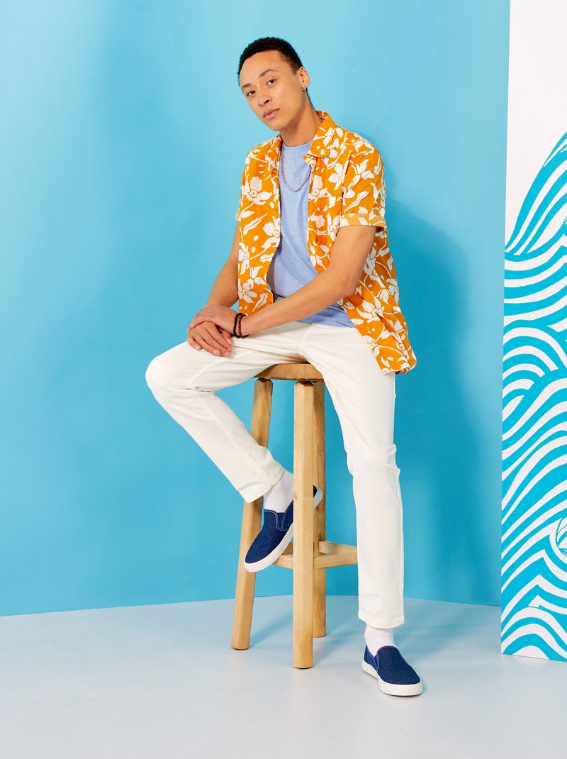 Chino slim 5 poches - L32 Blanc - Kiabi