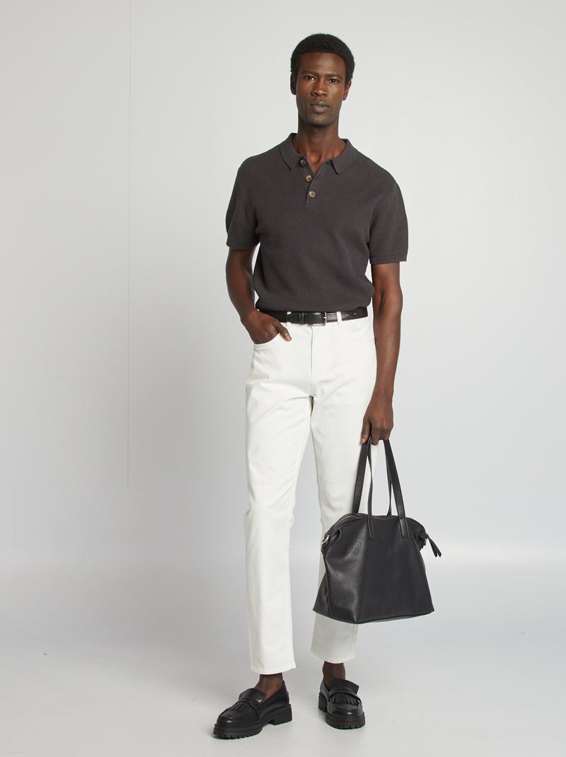 Chino slim 5 poches - L32 BLANC - Kiabi