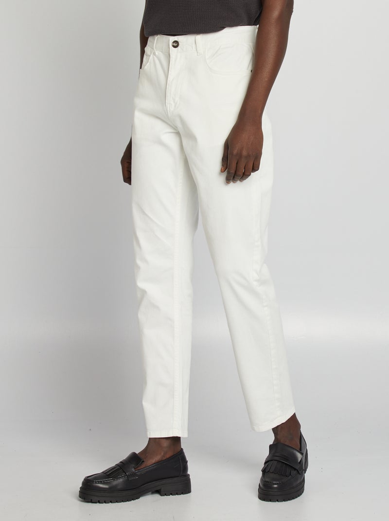 Chino slim 5 poches - L32 BLANC - Kiabi