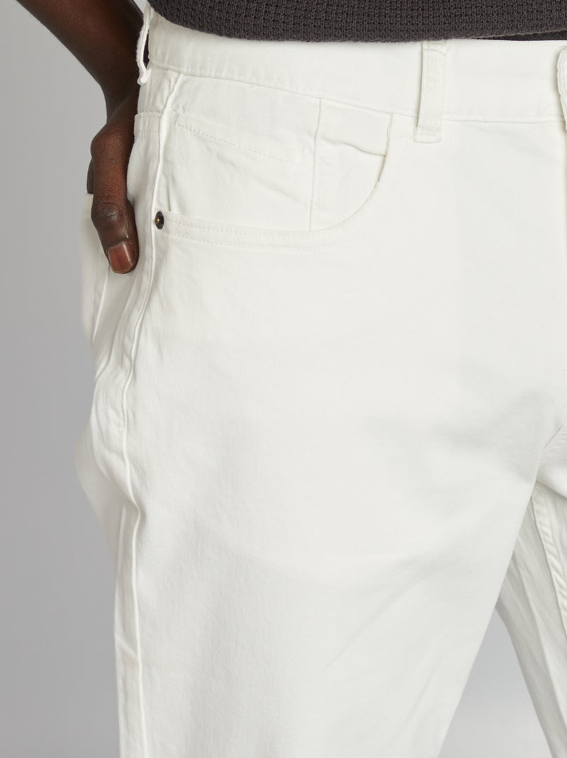 Chino slim 5 poches - L32 BLANC - Kiabi
