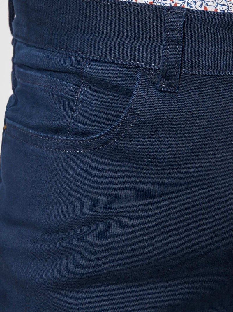 Chino slim 5 poches - L32 bleu marine - Kiabi
