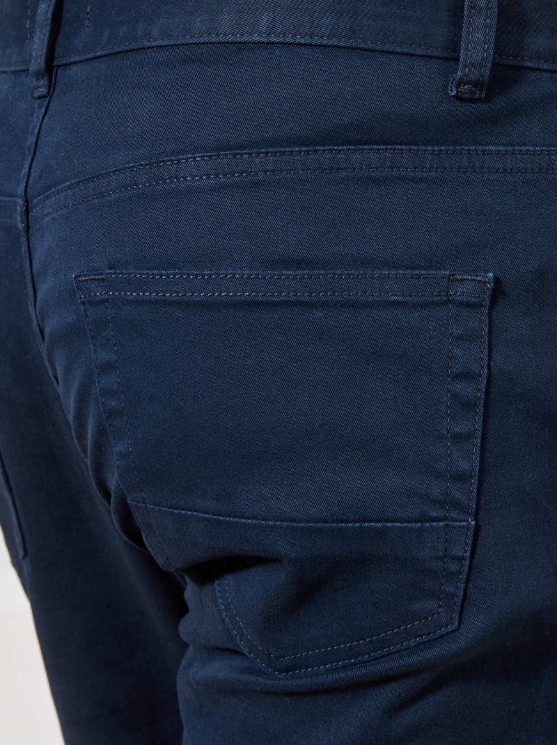 Chino slim 5 poches - L32 bleu marine - Kiabi
