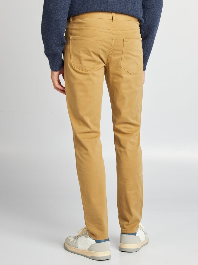 Chino slim 5 poches - L32 Camel - Kiabi
