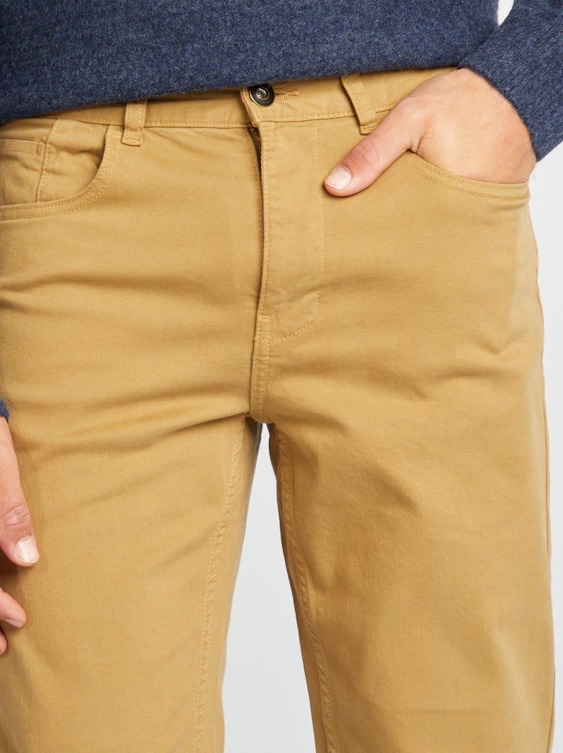 Chino slim 5 poches - L32 Camel - Kiabi