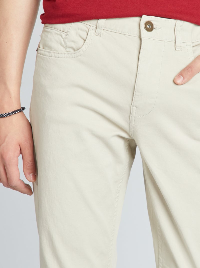 Chino slim 5 poches - L32 Gris - Kiabi
