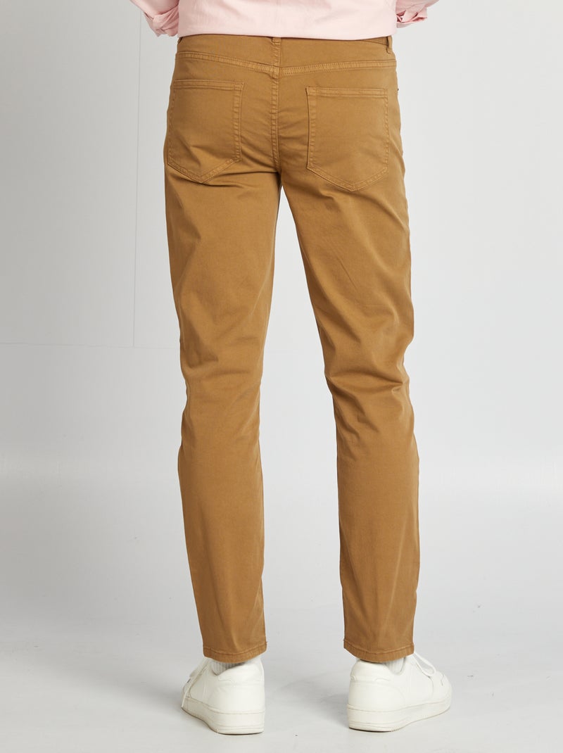 Chino slim 5 poches - L32 Marron - Kiabi