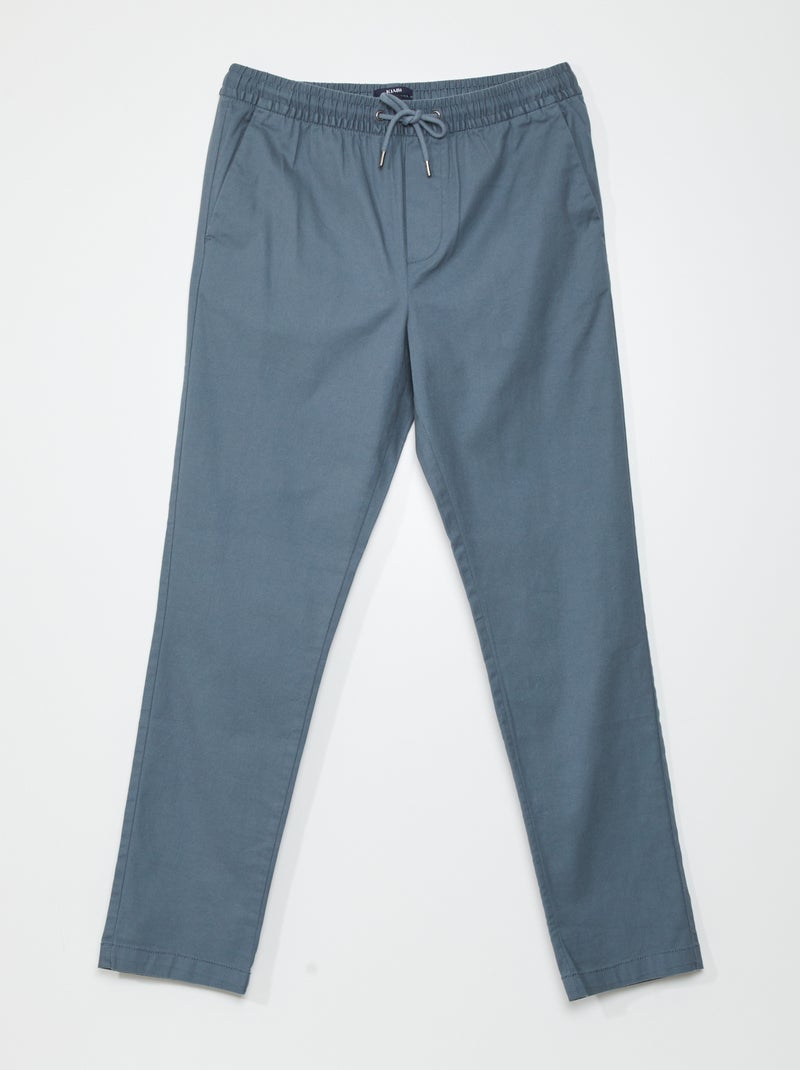 Chino slim coupe jogger Gris - Kiabi