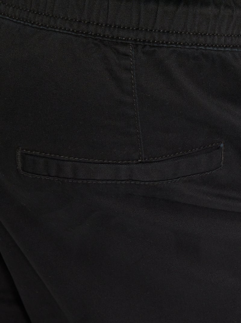 Chino slim coupe jogger noir - Kiabi