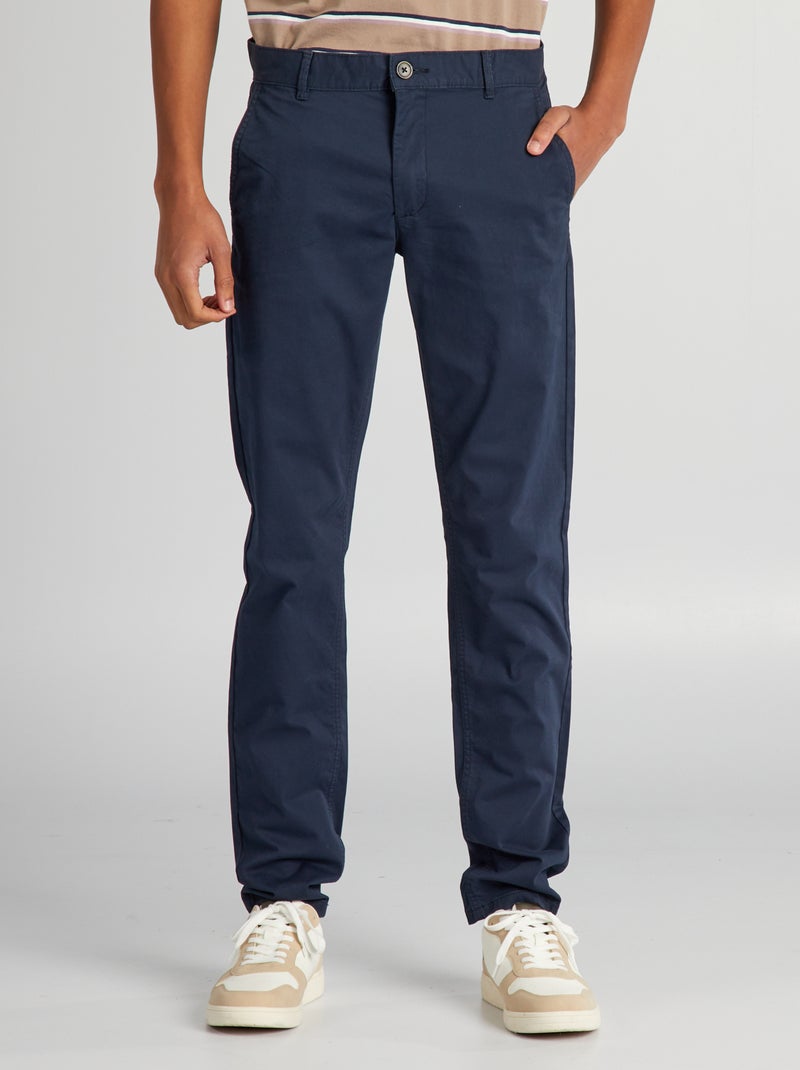 Chino slim L36 +1m90 Bleu marine - Kiabi