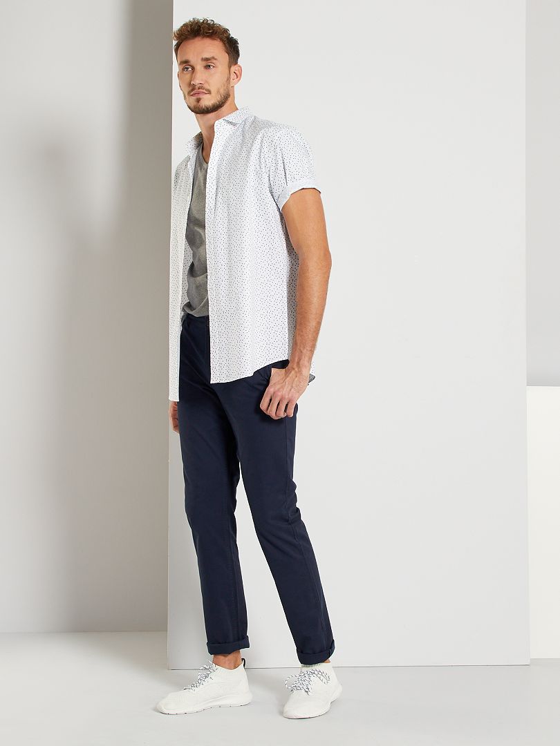Pantalon Homme | Kiabi Pantalon chino fitted L36 +1m90 Noir