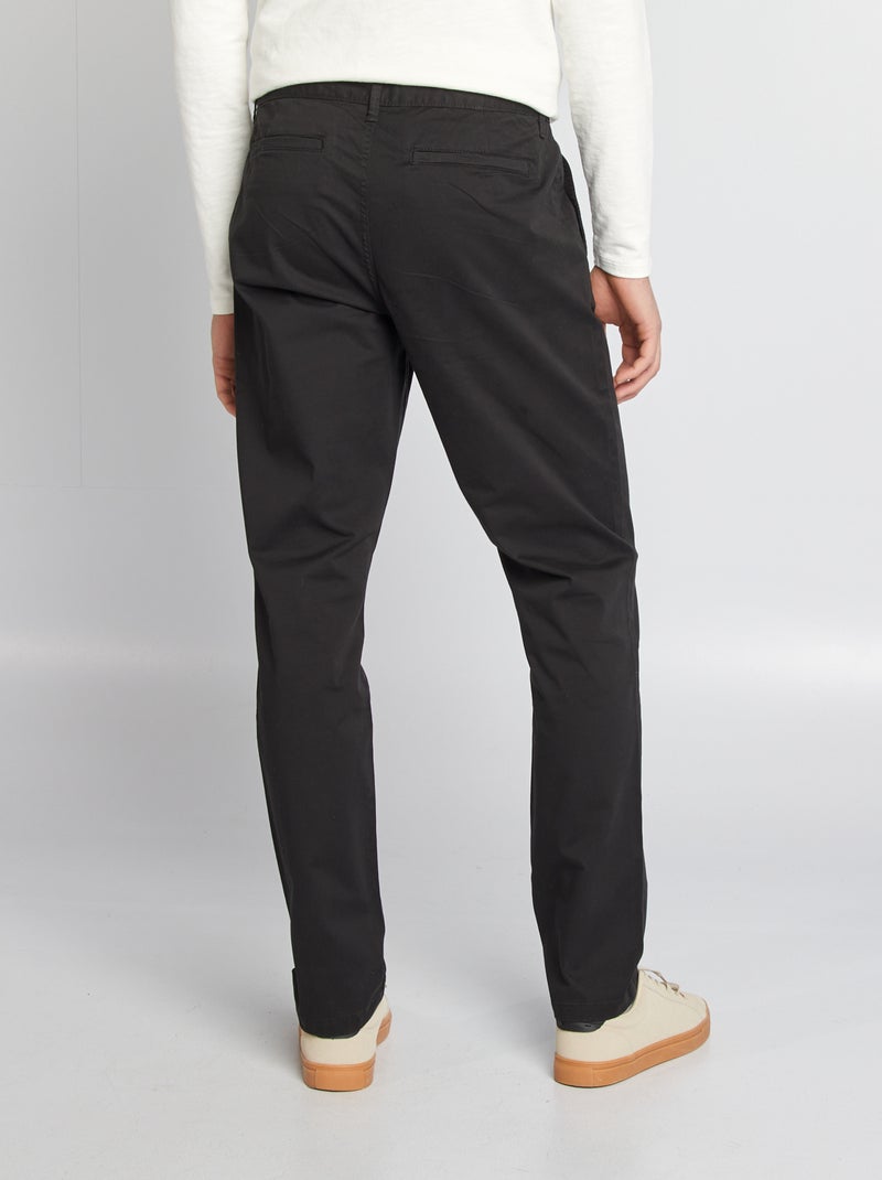 Chino slim L36 +1m90 Noir - Kiabi