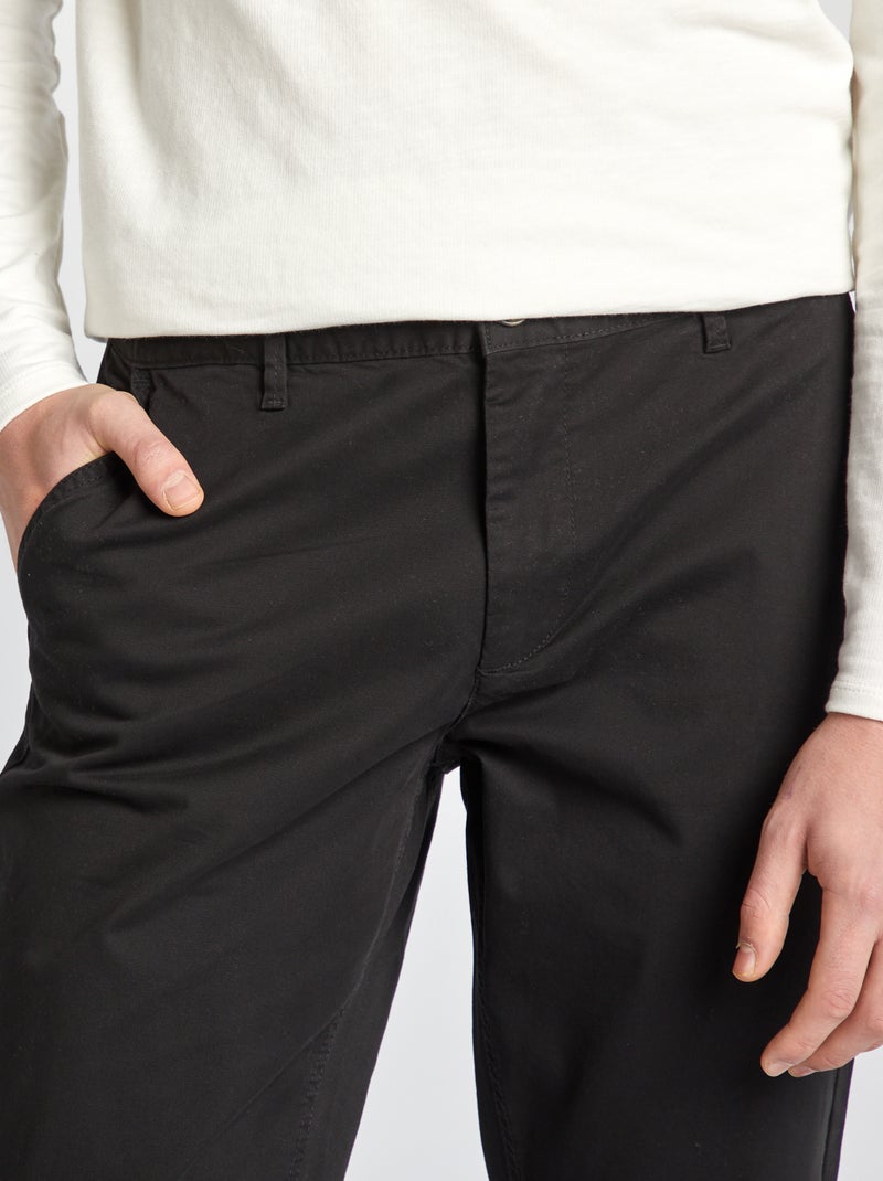Chino slim L36 +1m90 Noir - Kiabi