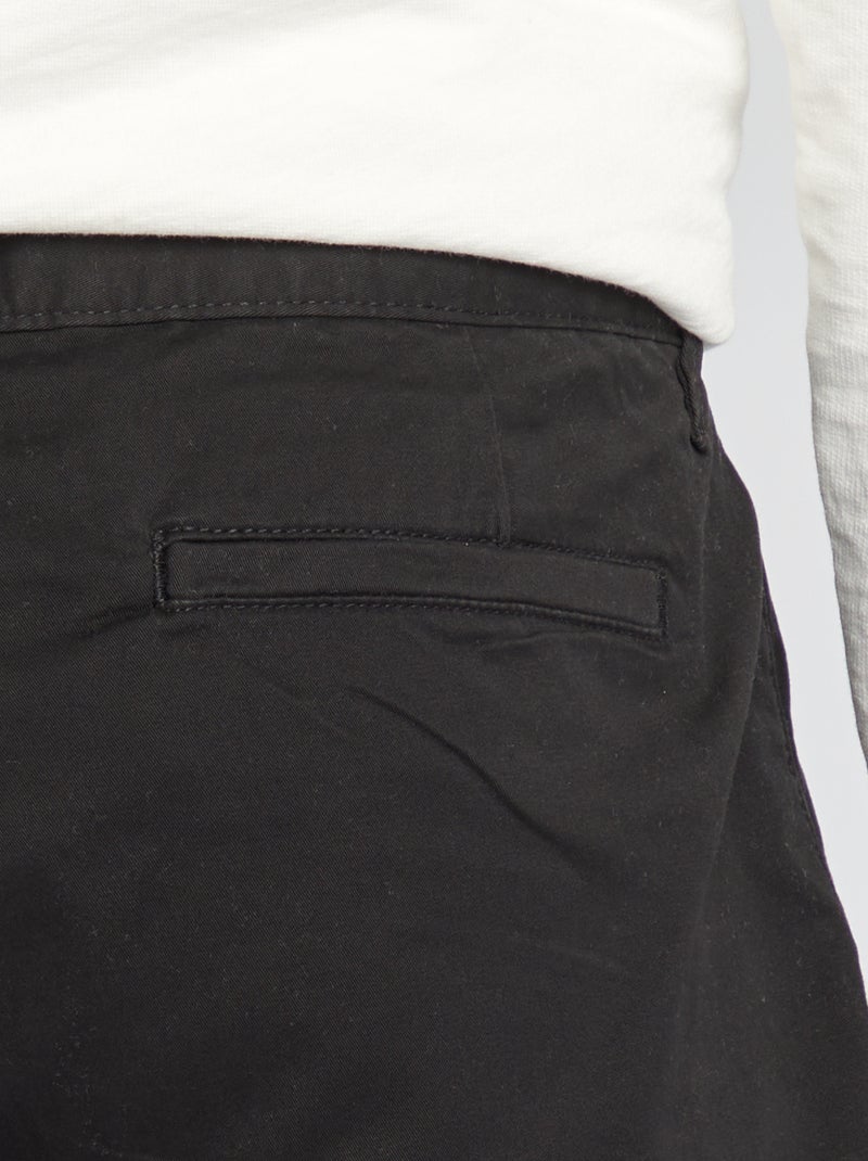 Chino slim L36 +1m90 Noir - Kiabi