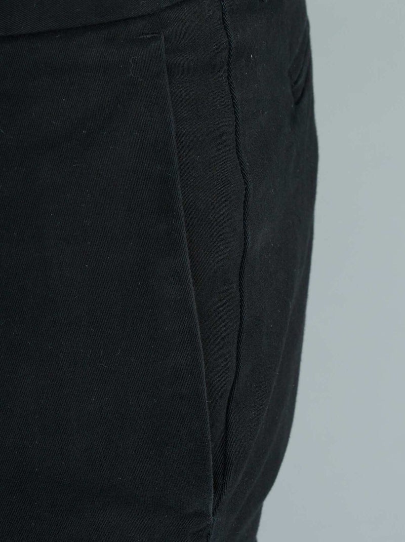 Chino slim L36 +1m90 Noir - Kiabi