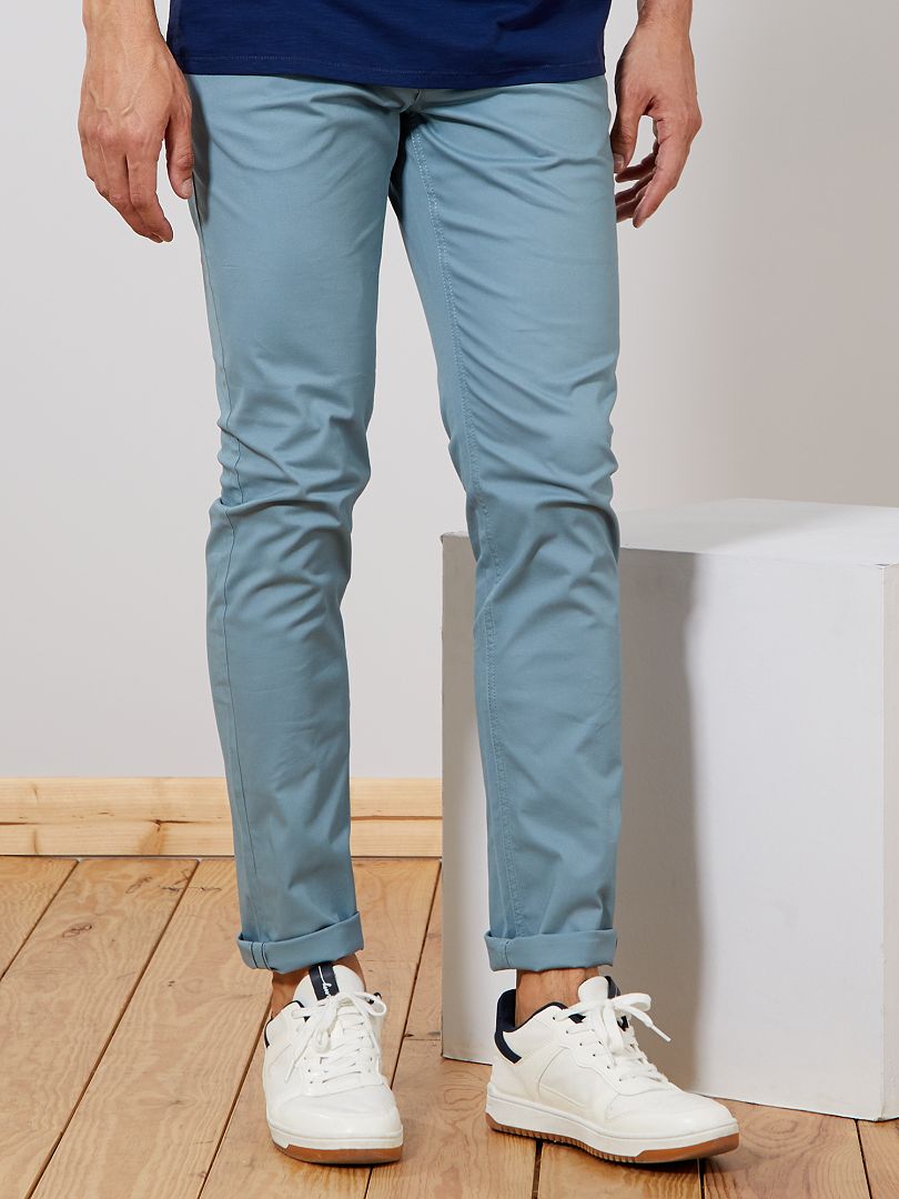 Pantalon Homme  Kiabi Pantalon chino regular L38 +1m95 Bleu