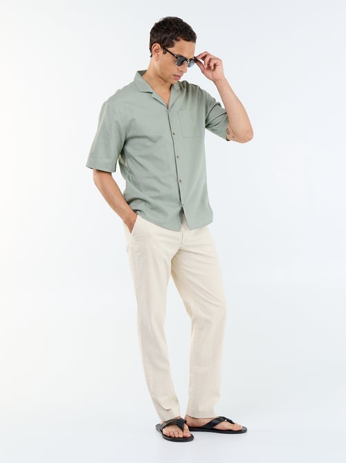 Chino uni taille standard - Kiabi