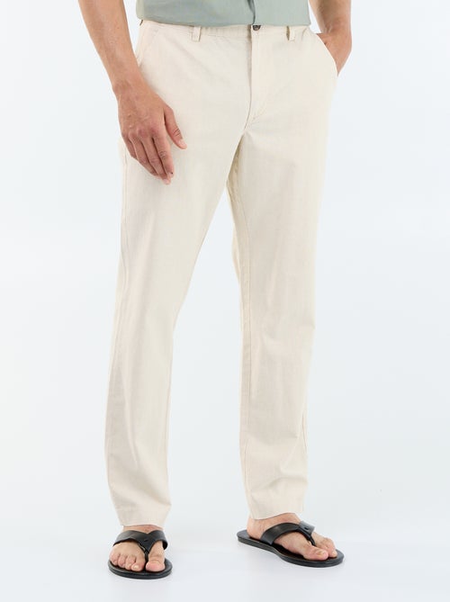 Chino uni taille standard - Kiabi