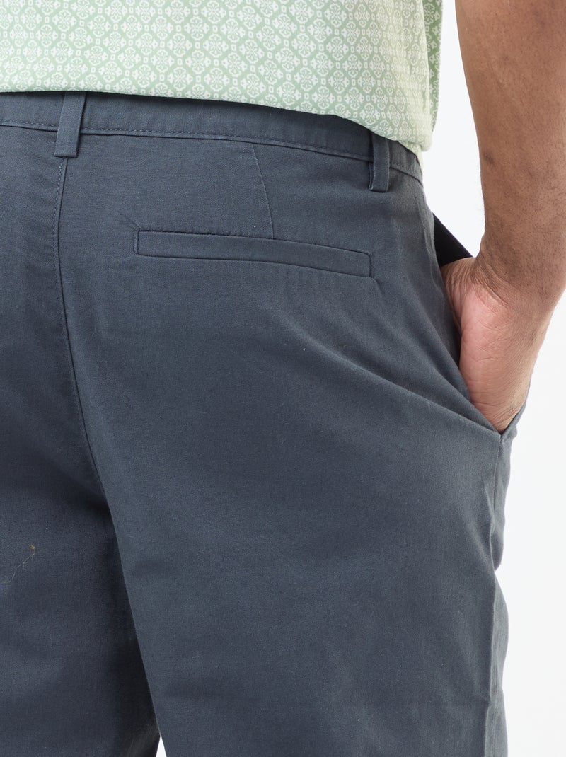 Chino uni taille standard Bleu - Kiabi