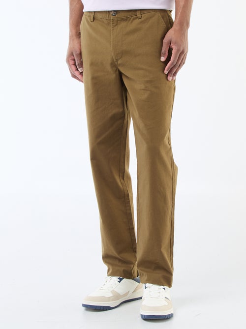 Chino uni taille standard - Kiabi