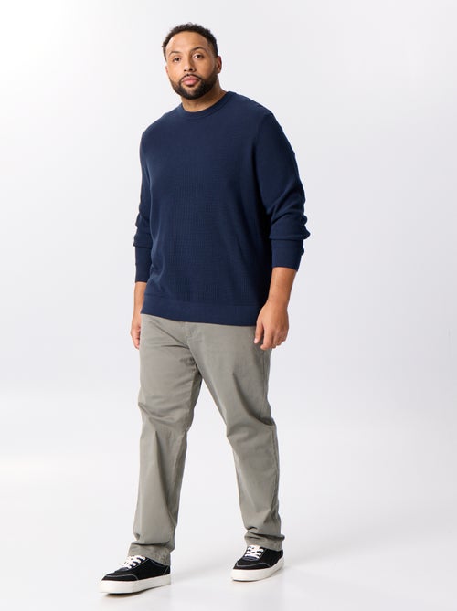 Chino uni taille standard - Kiabi