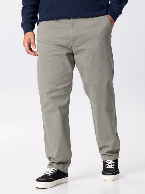 Chino uni taille standard - Kiabi