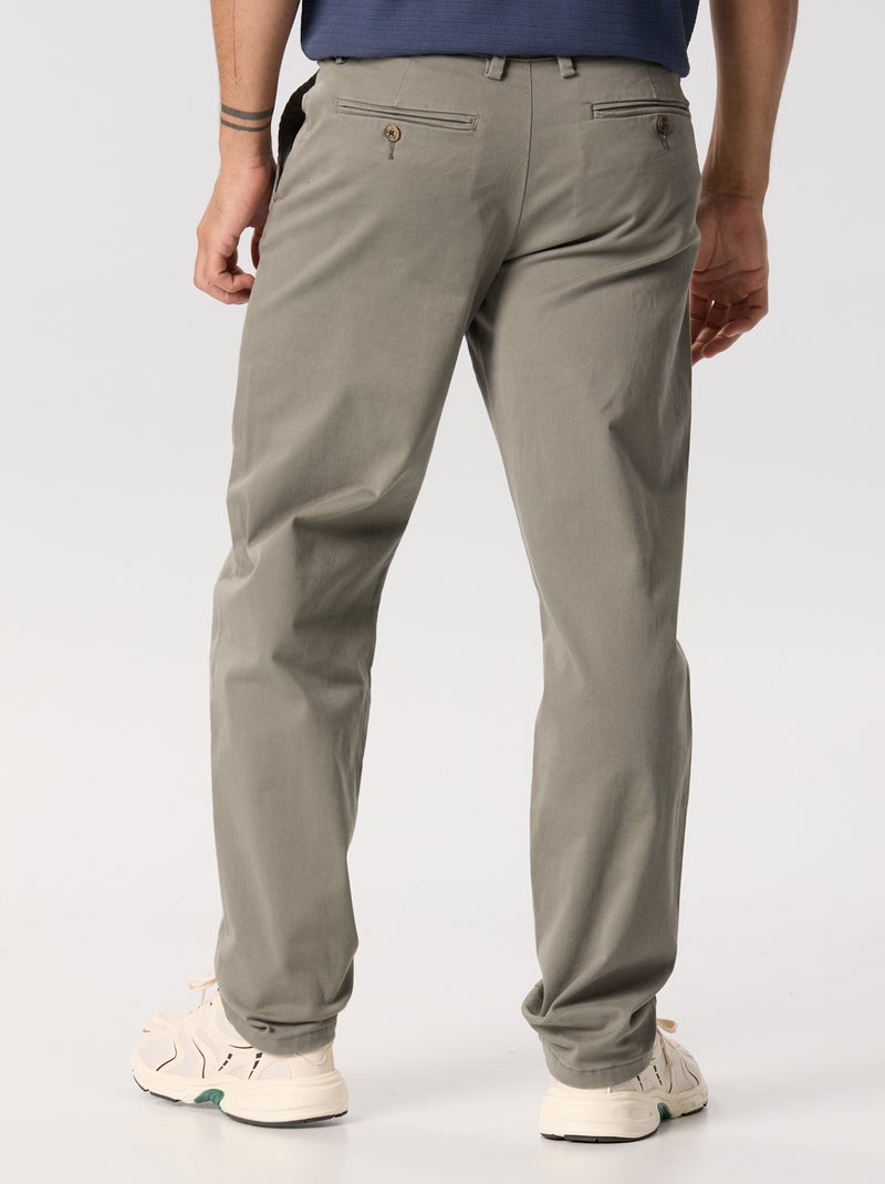 Chino uni taille standard Vert - Kiabi