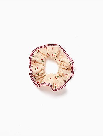 Chouchou avec motif cerise/Vichy