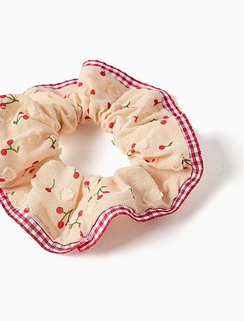 Chouchou avec motif cerise/Vichy