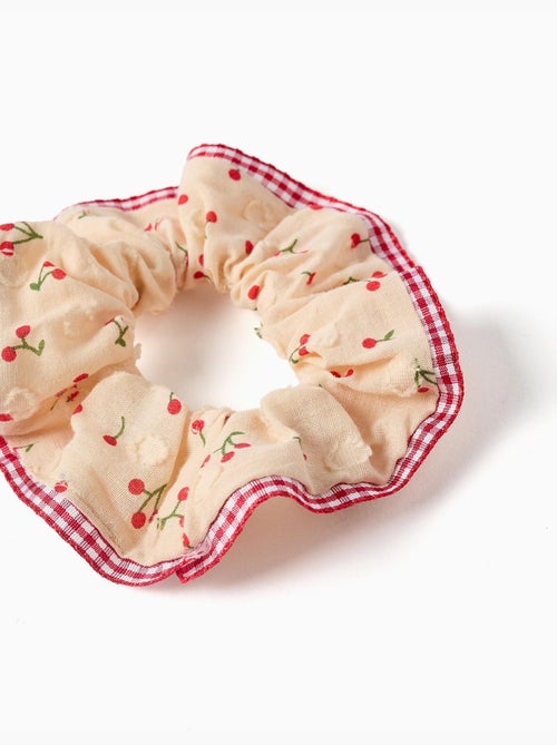 Chouchou avec motif cerise/Vichy - Kiabi