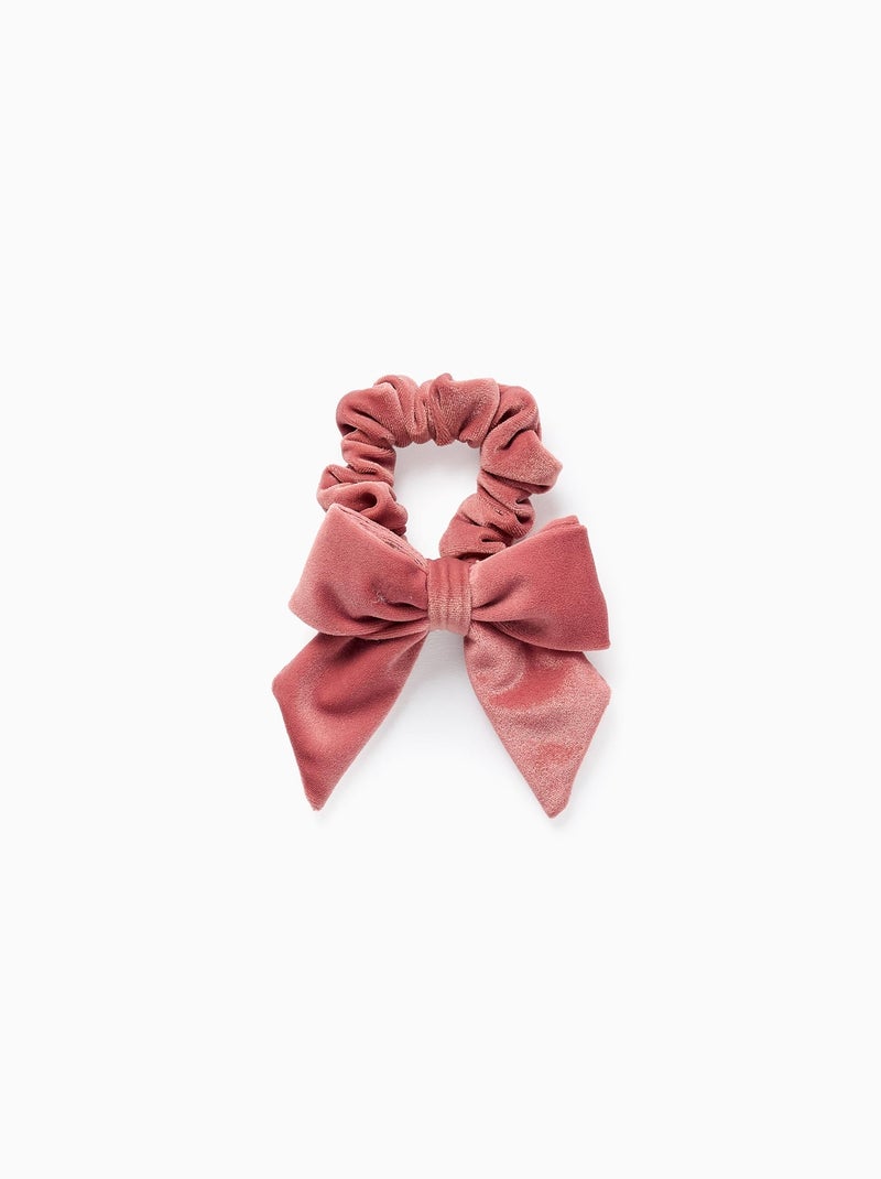 Chouchou avec Nœud en Velours Rose - Kiabi