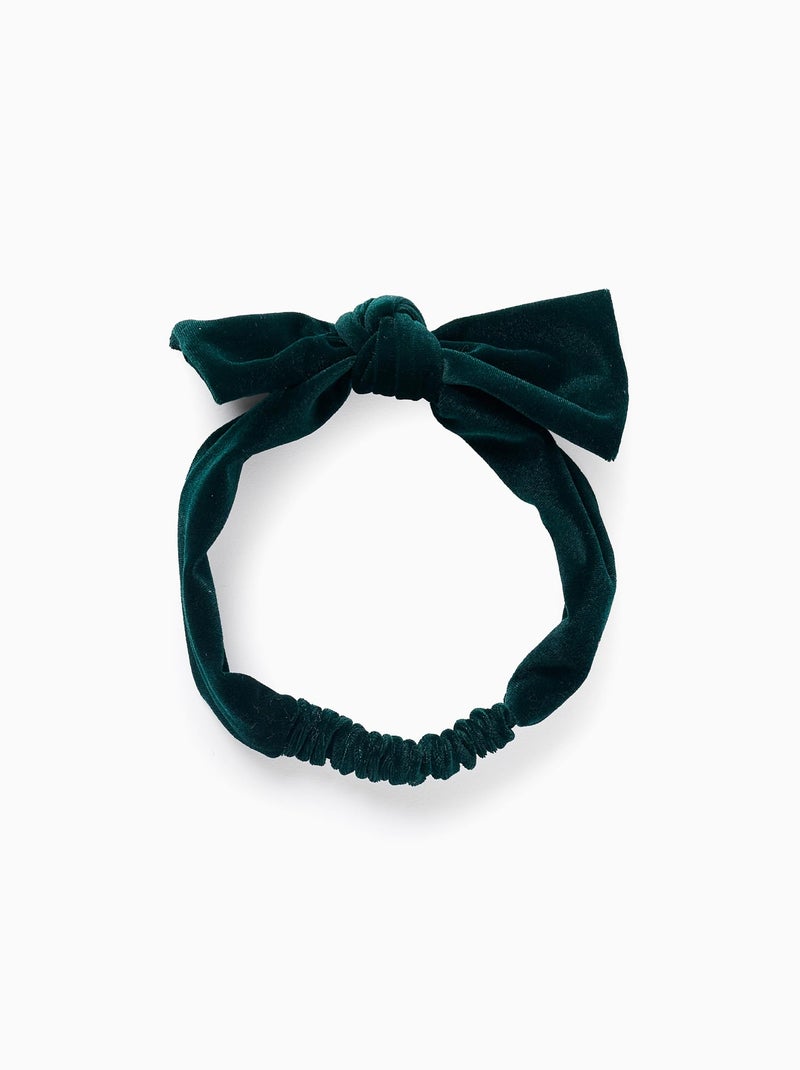 Chouchou avec Nœud en Velours Vert foncé - Kiabi