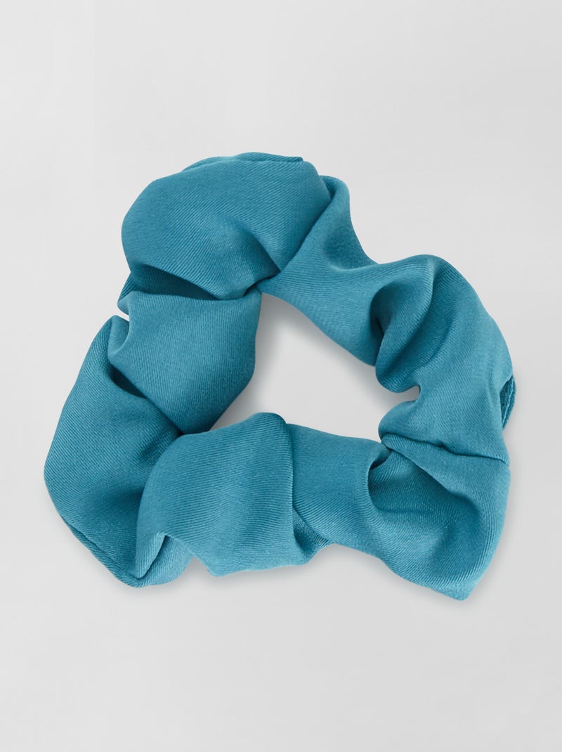 Chouchou effet satiné bleu - Kiabi
