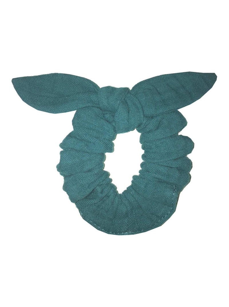 Barrette Cheveux Noeud Papillon Vert Et Noir - Satin, Fabrication Française