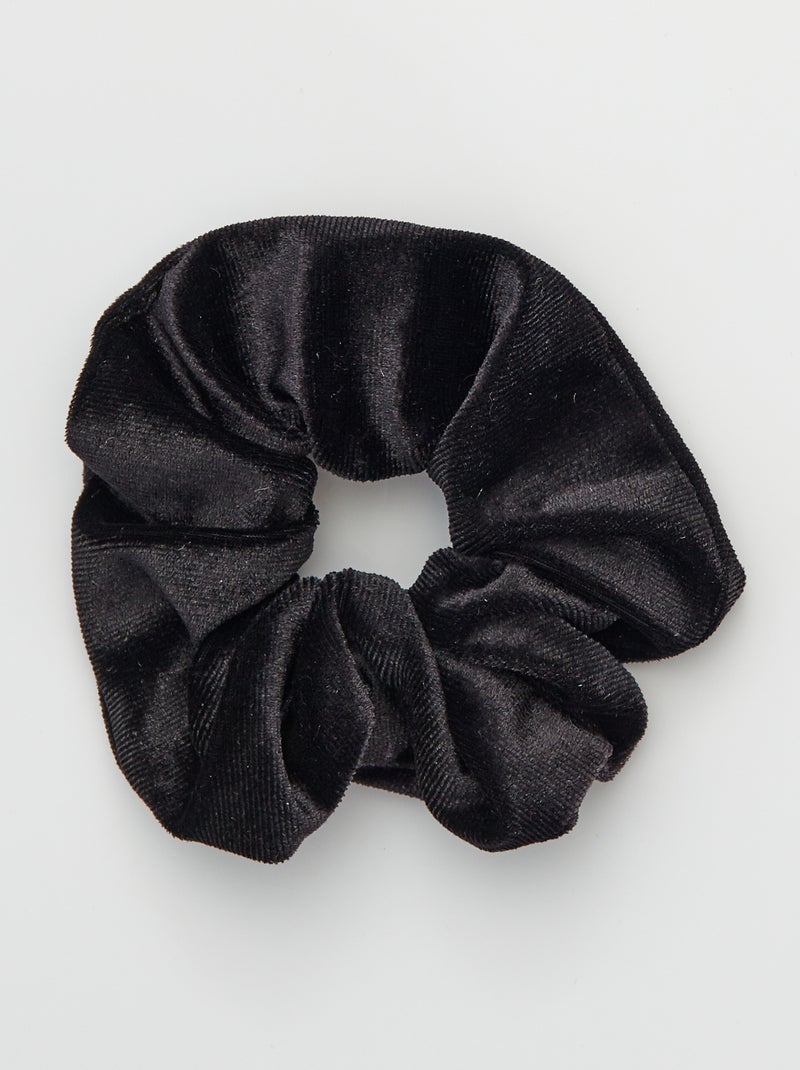 Chouchou en velours doux noir - Kiabi