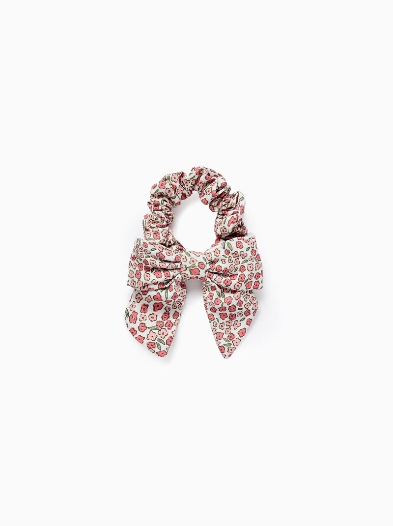 Chouchou Floral avec Nœud Beige clair - Kiabi