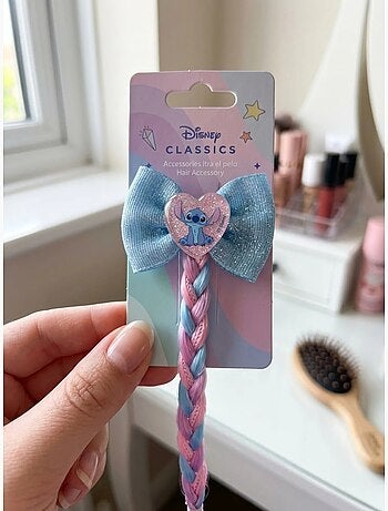 Chouchou tresse avec figurine stitch disney