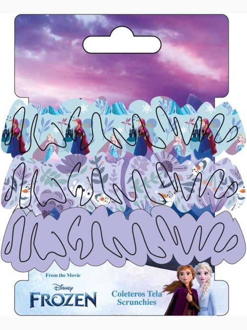 Chouchous cheveux enfant La Reine des Neiges Elsa & Anna : lot de 3 - Kiabi