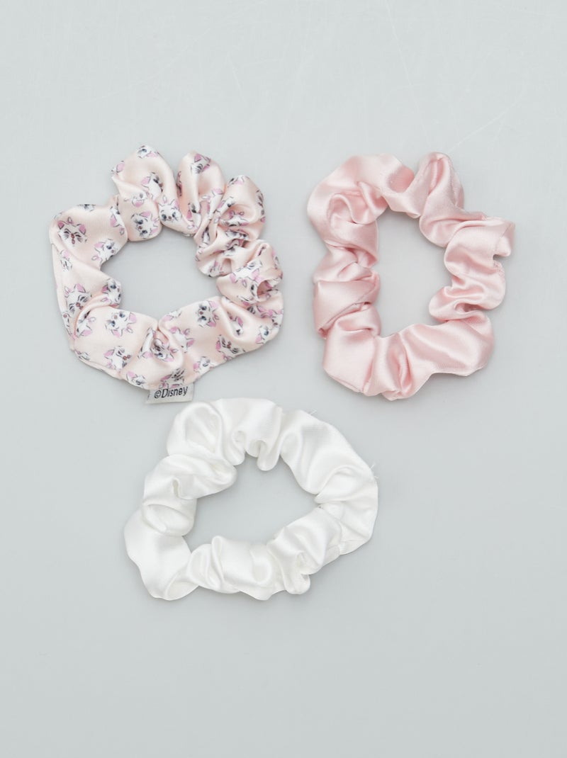 Chouchous satinées 'Disney' - Lot de 3 Rose/blanc - Kiabi