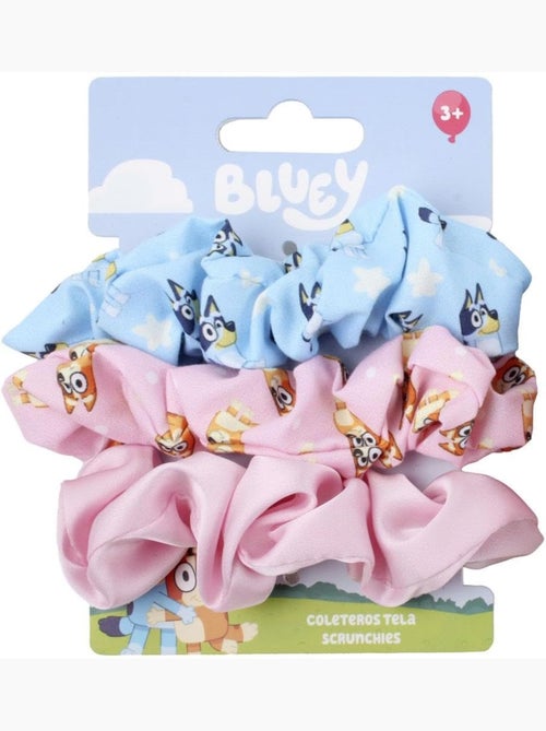 Chouchous tissu Bluey enfant : lot de 3 pour cheveux - Kiabi