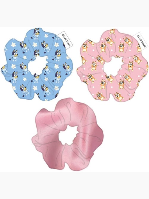 Chouchous tissu Bluey enfant : lot de 3 pour cheveux - Kiabi